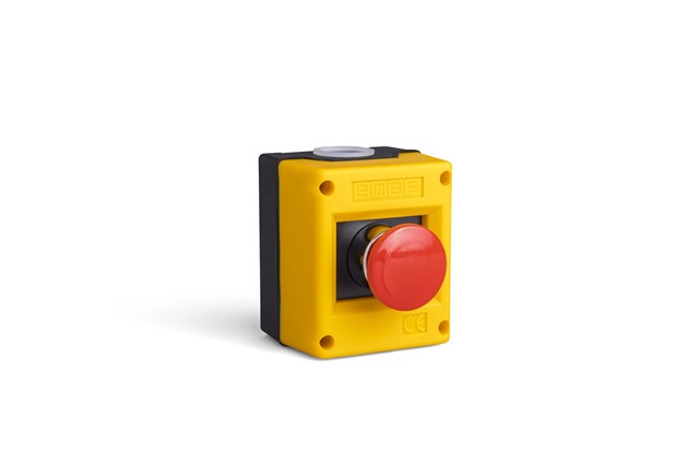PK Series Plastic 1 Hole KB14E Yellow-Black Control Box